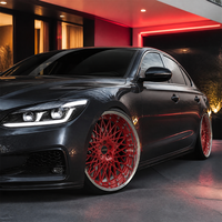 Jantes forgées rouges à 12 rayons, 3 pièces, 22x12 5x120 ET35 6061 T6, jantes profondes personnalisées pour Toyota