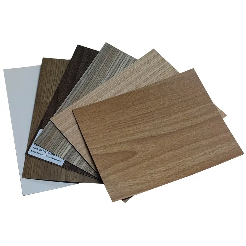 Hojas laminadas decorativas HPL de Formica de grano de madera de color sólido para gabinetes HPL, gabinetes de baño y tocadores