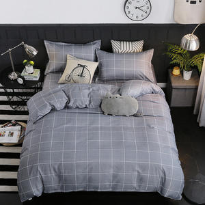 Parure de lit 4 pièces en tissu polyester brossé durable, imprimé floral réactif, draps plats, housse de <span class=keywords><strong>couette</strong></span> 4 - Product Image 5