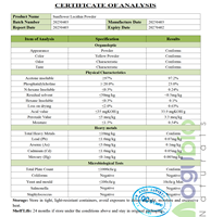 Lécithine de tournesol biologique certifiée ISO, poudre pure, échantillon gratuit, poudre de lécithine de tournesol de haute qualité
