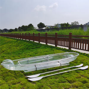 Kayak transparent pour <span class=keywords><strong>2</strong></span> personnes <span class=keywords><strong>Hotel</strong></span> Beach Resort Clear Kayak Boat Crystal PC Canoe Kayaks avec dispositif d'équilibrage latéral Airbag - Product Image 6