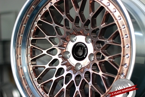 Juego de 2 Ruedas de Aleación de Aluminio Forjado Pulido de 19-22 Pulgadas, Diseño Cóncavo, 5x112/114.3/130, Color Oro Rosa 501, para Mercedes y Rolls <span class=keywords><strong>Royce</strong></span> - Product Image 6