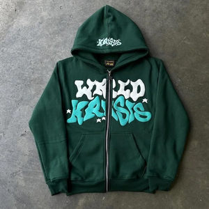 Y2k Hoodies Hoodie <span class=keywords><strong>Grunge</strong></span> Graphic Zip up Hoodies Y2k Jacket Hip Hop Streetwear Sudaderas estéticas - Product Image 4