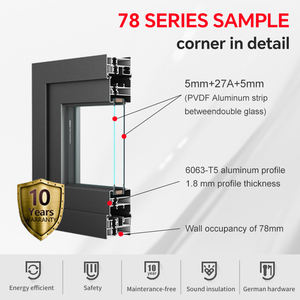 DERCHI NFRC Hochleistungs-Gewerbe terrasse Hurricane Energie effiziente Faltglas tür Thermische Trennung Aluminiumglas-Falttüren - Product Image 6