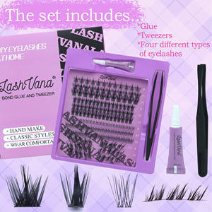 自有品牌个人C D卷曲簇睫毛Diy段睫毛套件3d多层睫毛簇睫毛延伸 - Product Image 3