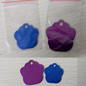 شعار كلب ألومنيوم منحوت حسب الطلب على شكل باو علامة 35 مع طباعة على شكل باو ، لوحة هوية معدنية فارغة تحمل اسم حيوان أليف مع نقش - Product Image 3