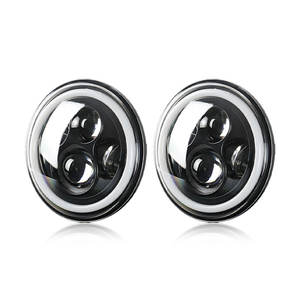 Precio al por Mayor, Faro LED de 7 Pulgadas, 30W, 12V, Luz Alta/Baja, H4/H11/H7, IP68, Impermeable, 6000 Lúmenes, Blanco/Amarillo, Ojo de Ángel, Universal - Product Image 2