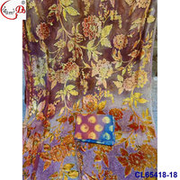 Tissu en satin 100 % polyester léger, brodé à la main, avec dentelle, Lisami Rts Fashion 3.5y Diract+2y Garbasar