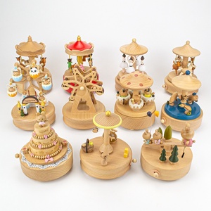 Boîte à musique en bois personnalisable avec interrupteur, design gâteau d'anniversaire, pour enfants, cadeau d'anniversaire pour bébé - Product Image 3