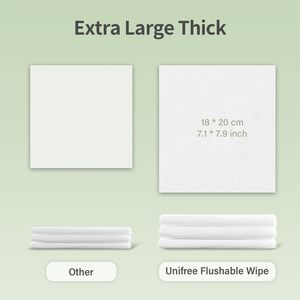 Flushable Wet <b>Wipes</b> Plant-Based Spunlace <b>Biodegradable</b> Disposable Toilet Paper Septic Safe - Product Image 2