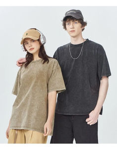 Wholesale T Shirt Customized <b>Washed</b> 100% Cotton Blank T-Shirt Boxy Fit Men's Shirts Crewneck <b>Gym</b> T Shirt - Product Image 3