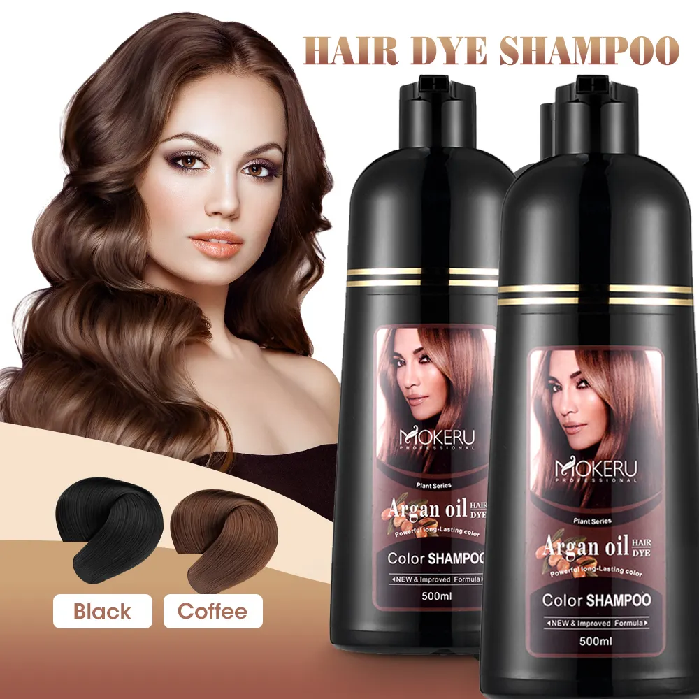 Groothandel Mokeru Haarkleur Shampoo Bruine Haarverf Shampoo 500Ml Oem Geaccepteerd