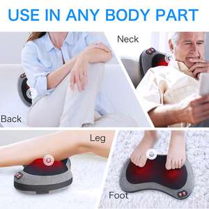 Neck back <b>shoulders</b> buttocks waist massager heated car <b>pillow</b> shiatsu vibration headrest cervical spine support headrest - Product Image 6