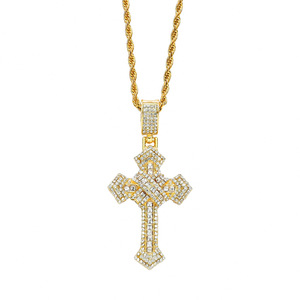 Hot Selling Hiphop Style Alloy <b>Cross</b> Pendant Necklace Cool Personalized Stainless Steel <b>Chain</b> Men's Necklaces Wholesale Jewelry - Product Image 5