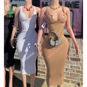 Verified Supplier Backless Maxi Tight Dress Pleated Deep V-Neck Design |  Alibaba.com