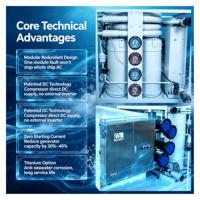 Refroidisseur marin à fréquence variable Chlee 60000 72000 BTU avec compresseur à courant continu sans balais à inversion, économe en énergie, refroidissement modulaire pour bateau