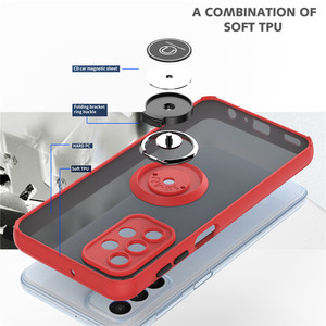 Coque Mate Style Ins pour iPhone 17 16 15 Pro Max 14 Plus 13 Pro 12 11 avec Anneau Rotatif à 360 Degrés et Support Antichoc - Product Image 2