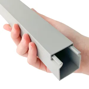 Wbo rắn PVC Trunking 80x60 phân phối Tủ Cáp định tuyến khe cắm chống cháy mương máng máng nhựa cho cáp hệ thống dây điện