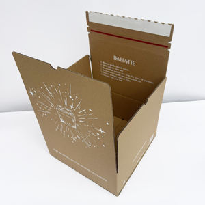 Caja de Cartón Corrugado Autosellable con Logotipo Personalizado y Cierre Zipper para Envío de Cosméticos y Cuidado de la Piel con Relieve - Product Image 1