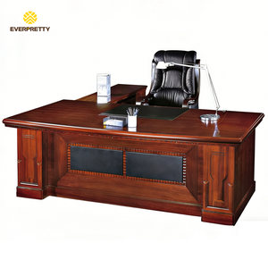 Escritorio <span class=keywords><strong>de</strong></span> Oficina Elegante y Moderno para Jefe o Gerente, Diseño Clásico y Contemporáneo, Muebles Modulares <span class=keywords><strong>de</strong></span> Madera <span class=keywords><strong>de</strong></span> Caoba Duraderos, Embalaje Simple - Product Image 2