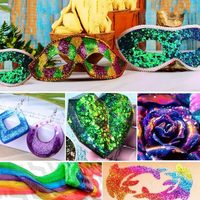 Paillettes Chameleon Chunky pour Artisanat, Gobelets Globe de Neige, Résine Époxy, Nail Art, Slime, Corps, Visage, Cheveux, Cosmétiques et Impression