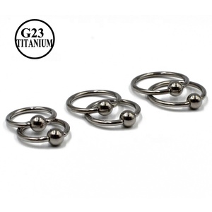 G23 in titanio solido anello chiuso anello con anello da naso orecchino Labret Tragus Helix Cartilage corpo Piercing gioielli per regalo di nozze - Product Image 4