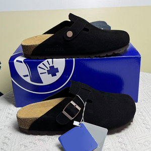 Sabots et mules de créateur en liège et cuir véritable, style <span class=keywords><strong>Birkenstock</strong></span>, pour femmes et hommes, de haute qualité, antidérapants, en <span class=keywords><strong>daim</strong></span>, pour la plage - Product Image 5