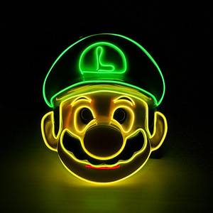<span class=keywords><strong>Masque</strong></span> de fête d'Halloween en plastique LED <span class=keywords><strong>Super</strong></span> <span class=keywords><strong>Mario</strong></span> avec lumières LED pour costume de mascarade - Product Image 6