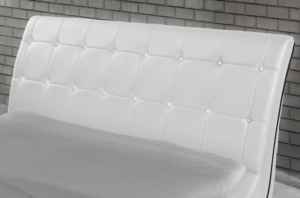 Современный кожаный двухспальный каркас для кровати из массива дерева с алмазной отделкой для дома или спальни - Product Image 4