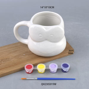 DIY马克杯绘画套装，带刷子和材料创意陶瓷杯工艺套装儿童教育艺术玩具 - Product Image 4