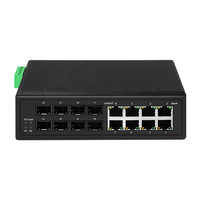 Commutateur géré industriel Gigabit PoE + DIN-Rail L2 + à 8 ports avec liaison montante à 8 emplacements SFP