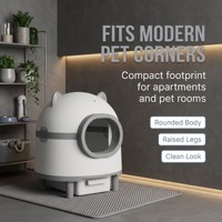 Bac à litière automatique pour chat, grand, intelligent, à faible bruit, autonettoyant, avec capteur WIFI et application pour chats