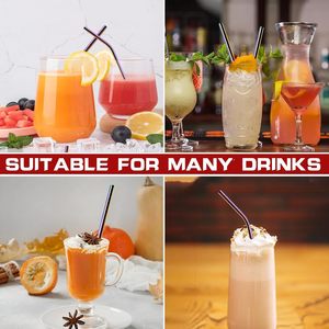 Heat-Resistant Creative Colorful Juice <b>Straw</b> Colorful Stainless Steel <b>Straw</b> Tube Lip-Protecting <b>Straw</b> - Product Image 3