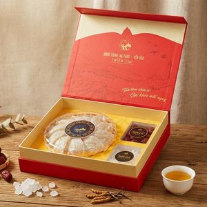 Coffret Cadeau Nid d'Oiseau Comestible du Vietnam avec Sucre de Roche et Jujubes Séchées - Cadeau Alimentaire Traditionnel de Luxe pour le Nouvel An Chinois - Product Image 4