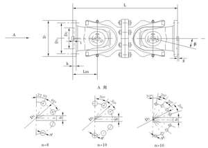 Sin tipo flexible Uso de maquinaria pesada Acoplamientos universales cortos Acoplamiento universal de horquilla completa con araña - Product Image 3