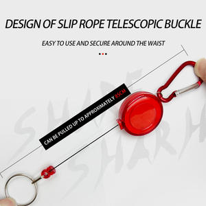 Porte-clés multifonctionnel rétractable, accessoires de pêche, cordes élastiques anti-perte en plastique, lanières - Product Image 2