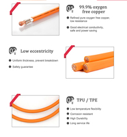 Orange Doppelt Isoliertes EV-Ladekabel Hochspannung 25mm2 35mm2 50mm2 70mm2 Automotive HV Abgeschirmter XLPE Kupferleiter