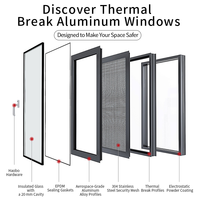 Fenêtre coulissante horizontale en alliage d'aluminium pour salle de bain avec verre opaque, design de ventilation pour l'intimité et isolation thermique