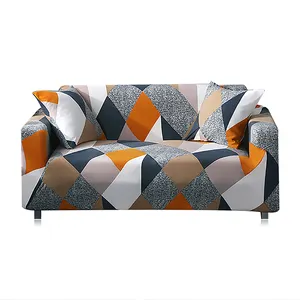 Gedrukt Stretch Sofa Cover Woonkamer Meubels Bescherming Cover Standaard Size Sofa Cover 1/2/3/4 Seat Ondersteuning voor Custom