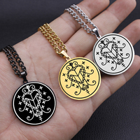 HLSS059 Amulette erzulie Ezili Freda Voodoo Loa Veve symbole Talisman bijoux en acier inoxydable marquage Laser pendentif collier