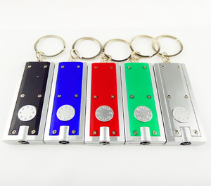 Hot Selling Creative Rectangle LED Light Plastic <b>Keychain</b> With Competitive Price - Product Image 1