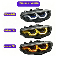 Feux de jour LED 12V à double lentille et double couleur, blanc et jaune, en forme de cuillère, nouveau modèle V2 pour Série 4 F32 F36 F80