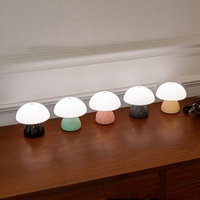 Nueva Lámpara de Mesa Recargable con Forma de Hongo, Control Táctil, Protección Ocular, Luz Ambiental Decorativa de ABS para Dormitorio, Escritorio, Luz Nocturna