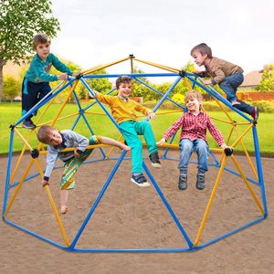 Ensemble de jeux d'extérieur pour enfants CTSC 10 pieds/12 pieds Dômes d'escalade Glissière Barre de singe Balançoire <span class=keywords><strong>Cabane</strong></span> avec panier de basket Super amusant pour les jardins - Product Image 4