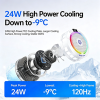 Ventilateur de refroidissement semi-conducteur portable RGB pour téléphone, grande plaque de refroidissement, 4 vitesses, refroidisseur magnétique pour tablette, idéal pour le gaming et le streaming en direct