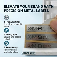Étiquettes autocollantes en nickel avec logo personnalisé, étiquettes de marque en métal 3D pour emballages de boîtes cadeaux, adaptées aux cadeaux et aux artisanats