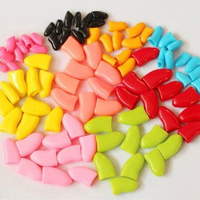 Protège-ongles en caoutchouc thermoplastique doux pour animaux de compagnie, 20 pièces, anti-rayures, avec colle gratuite pour la protection quotidienne des chats et des chiens à la maison