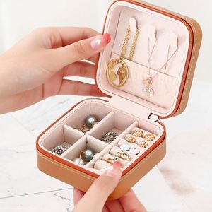 Custom Small Travel Jewelry Case, Jewellery Organizer <b>Box</b>, Portable Travel Jewelry <b>Storage</b> <b>Box</b> Zipper PU Leather Organizer - Product Image 3