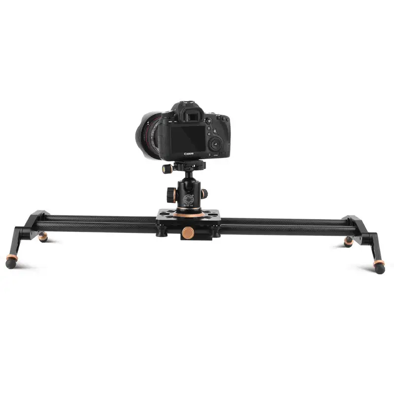 QZSD 31.5 inches / 80 cm Carbon Fibre Camera Slider for DSLR Camera Camcorder Dolly with Thicker Tube and More Stable Support