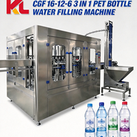 Machine de remplissage d'eau industrielle compatible avec plusieurs bouteilles, machine de rinçage, de remplissage et de bouchage 3 en 1 pour la production d'eau minérale